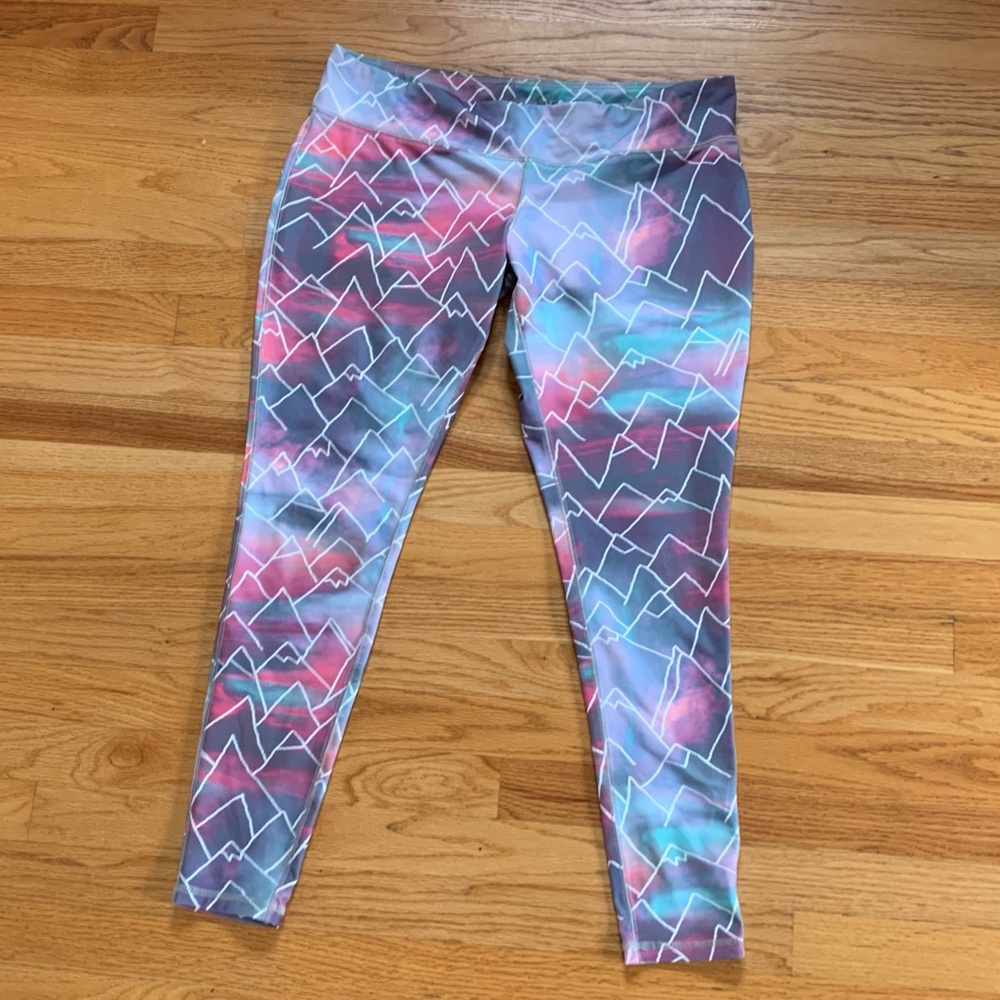 Mountain tie dye ombré ankle leggings Xl
